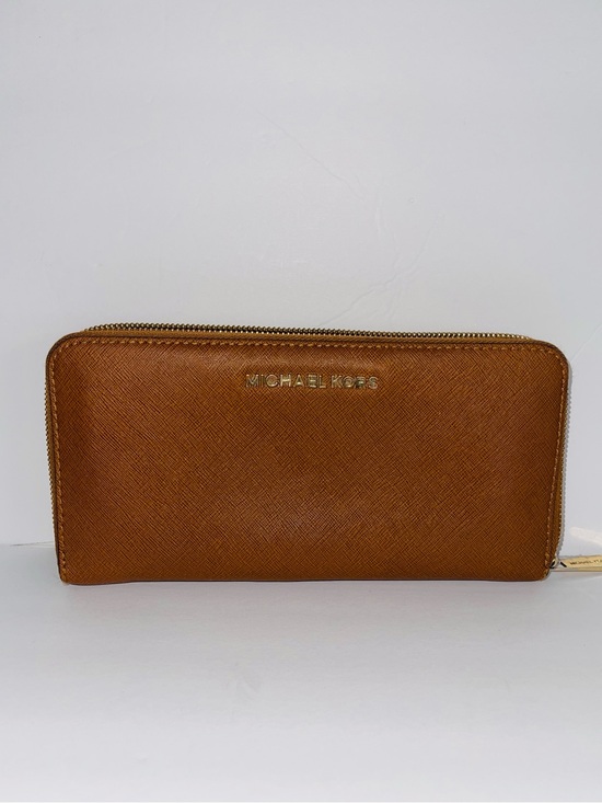 Michael Kors Handbags - Michael Kors Jet Set Travel Saffiano Leather Continental Wallet Luggage Brown
